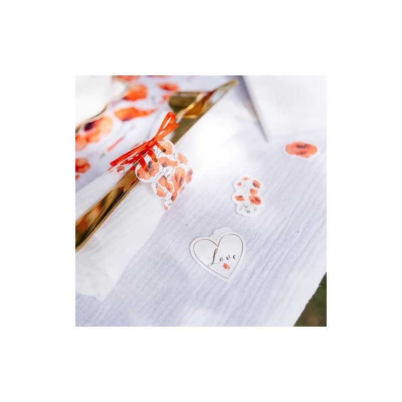 10 Ronds de Serviette Poppy Love
