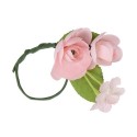 4 Ronds de Serviette Fleuris Rose