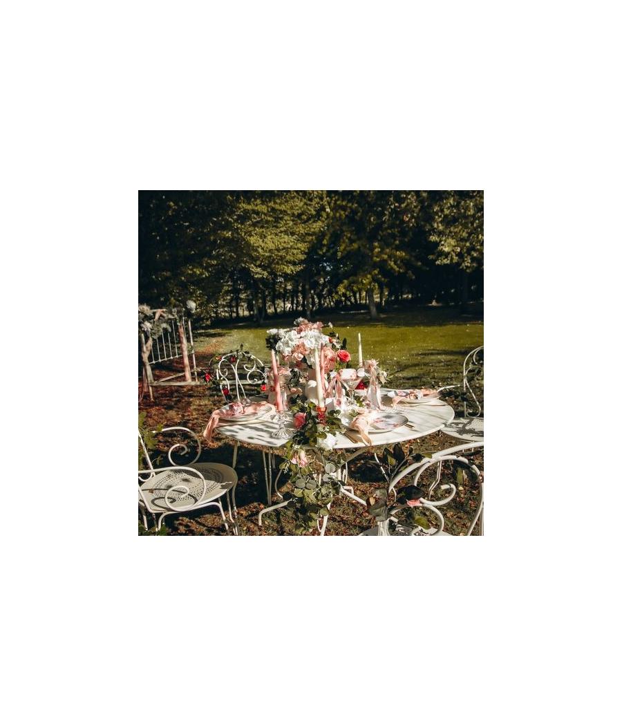 4 Ronds de Serviette Fleuris Rose