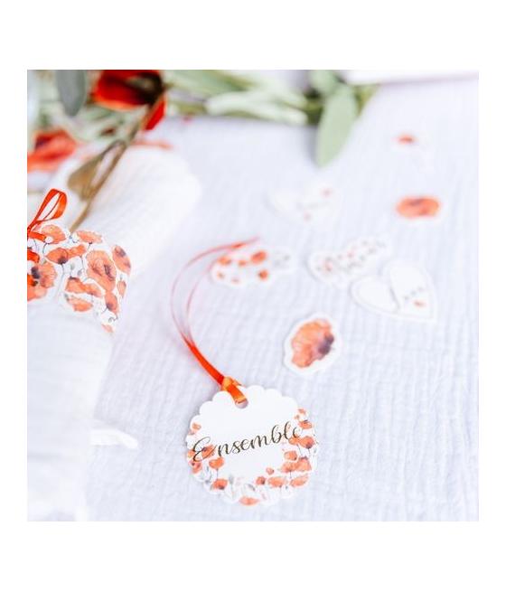 Étiquettes Poppy Love Coquelicot Rouge