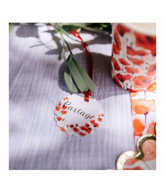 Étiquettes Poppy Love Coquelicot Rouge