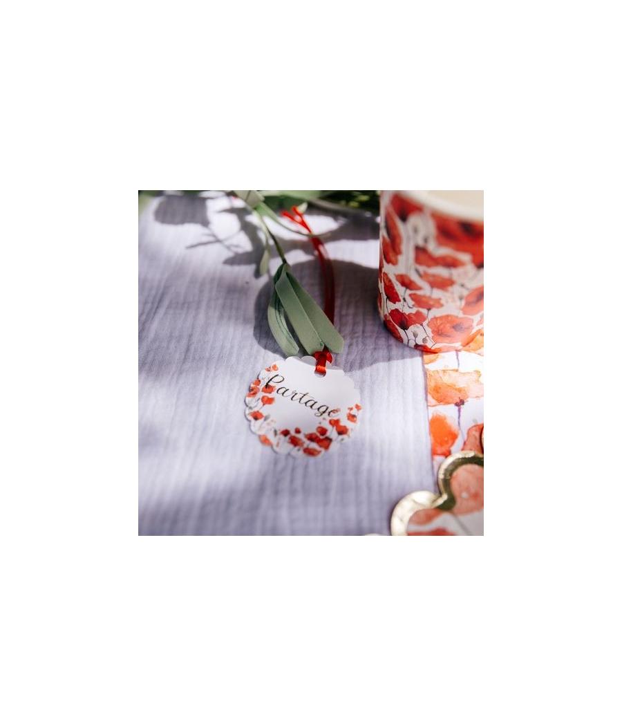 Étiquettes Poppy Love Coquelicot Rouge