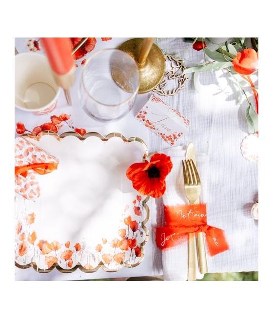 Assiettes Poppy Love Coquelicot Rouge