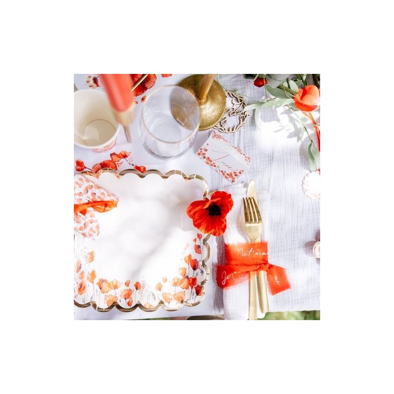 Assiettes Poppy Love Coquelicot Rouge