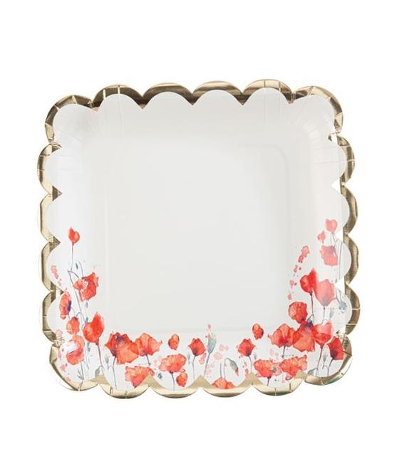 Assiettes Poppy Love Coquelicot Rouge