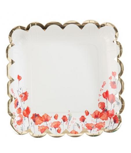Assiettes Poppy Love Coquelicot Rouge