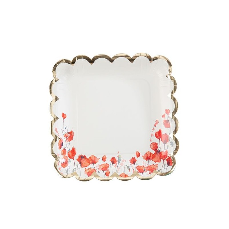 Assiettes Poppy Love Coquelicot Rouge