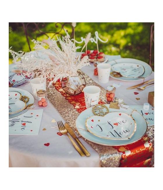 6 Sacs Cadeaux Je T'aime Blanc