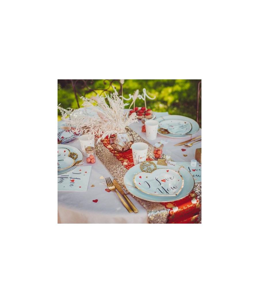 6 Sacs Cadeaux Je T'aime Blanc