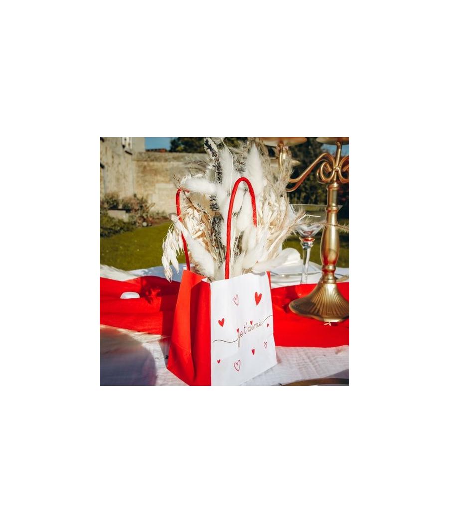 6 Sacs Cadeaux Je T'aime Blanc