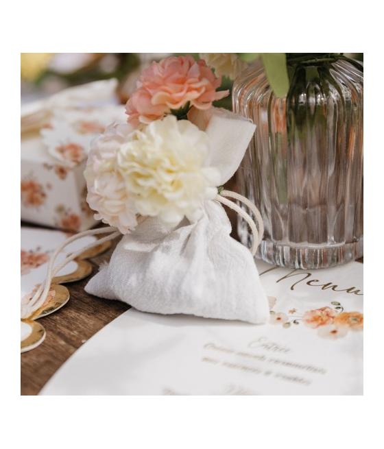 Pochons Coton Froissé Blanc