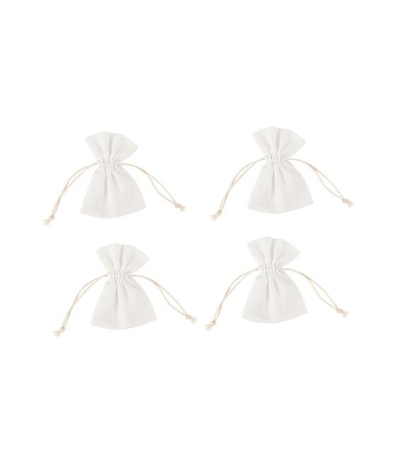 Pochons Coton Froissé Blanc