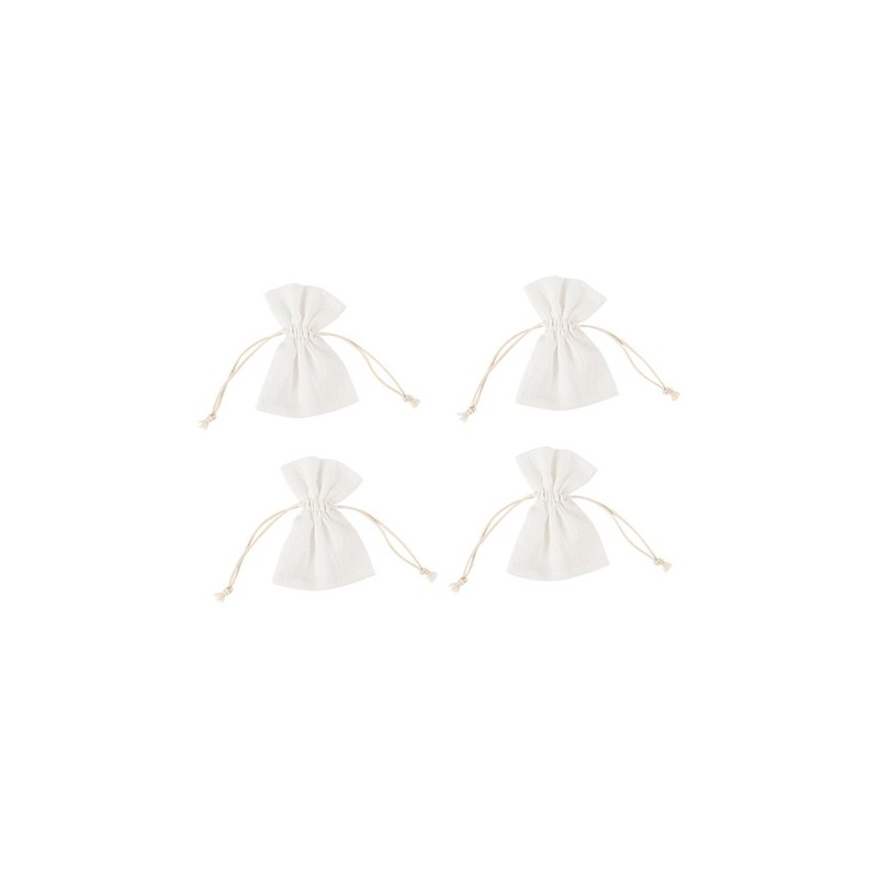 Pochons Coton Froissé Blanc
