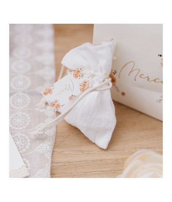 Pochons Coton Froissé Blanc