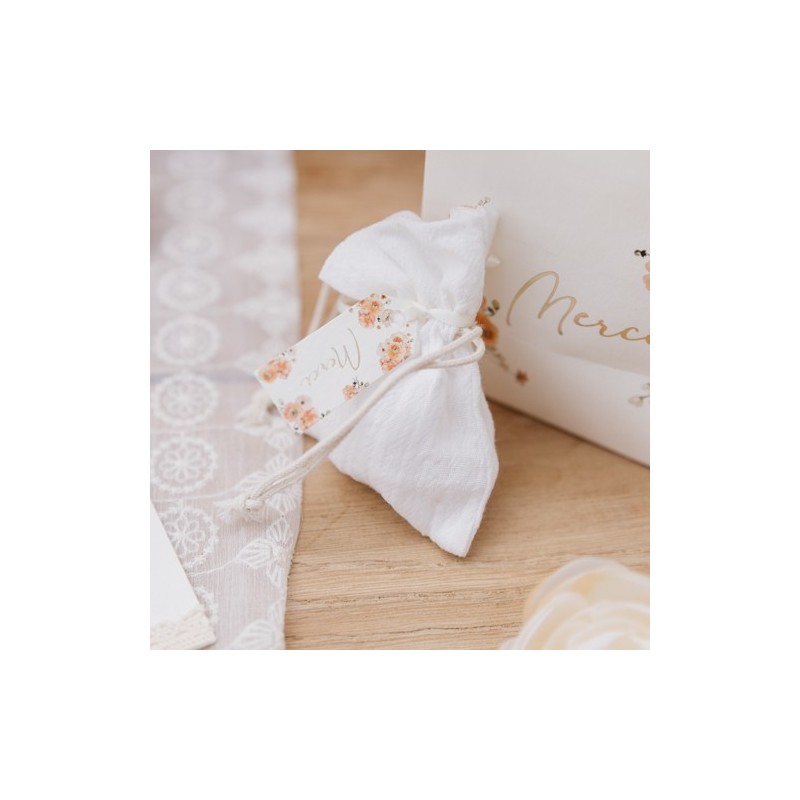 Pochons Coton Froissé Blanc