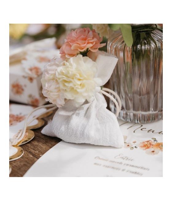 Pochons Coton Froissé Blanc