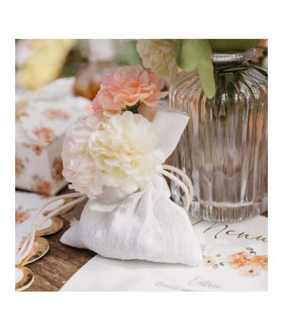 Pochons Coton Froissé Blanc