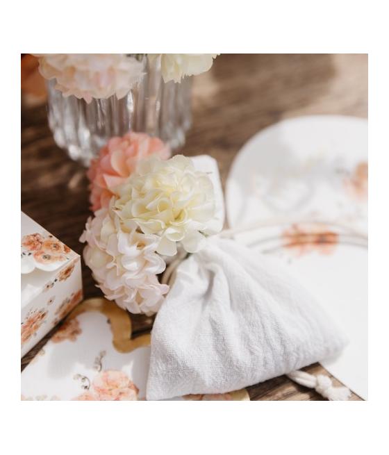 Pochons Coton Froissé Blanc