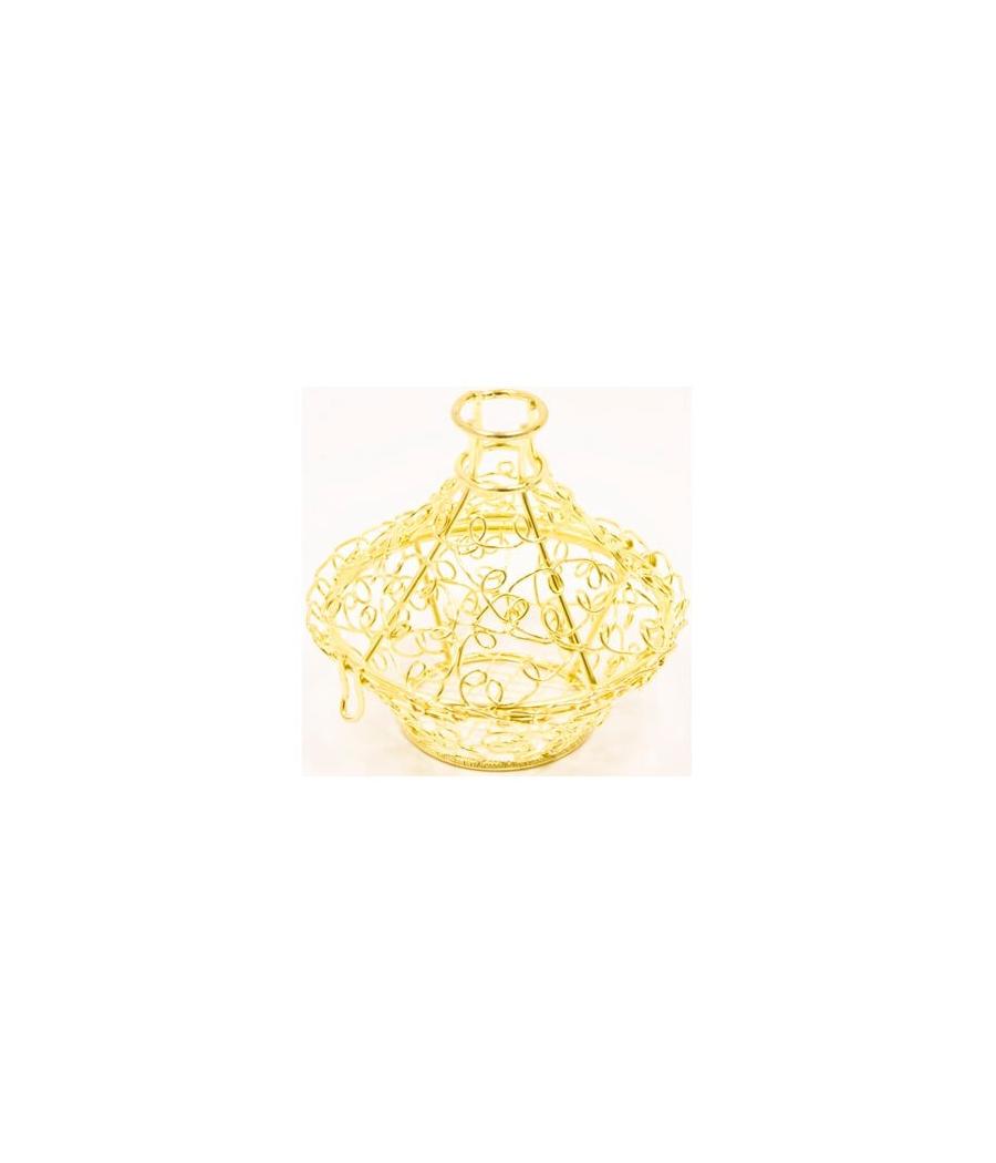 Boite tajine en metal doree 