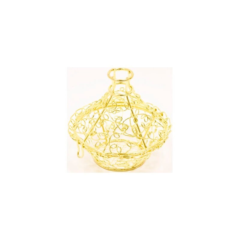 Boite tajine en metal doree 