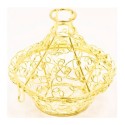 Boite tajine en metal doree 