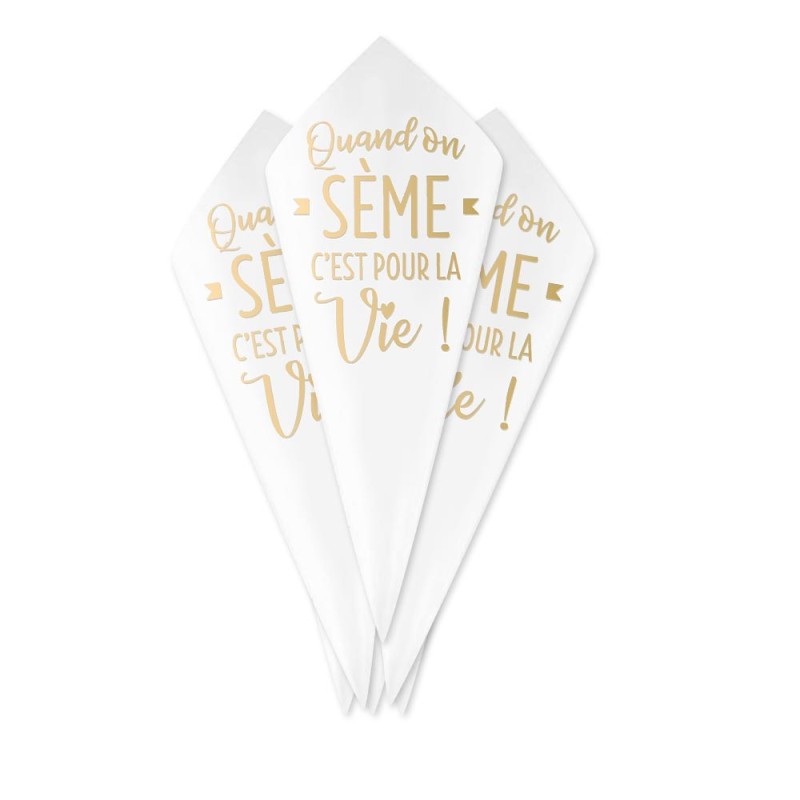 Pack Cornets A Confettis Mariage