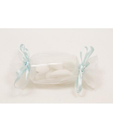 Sac organza bleu
