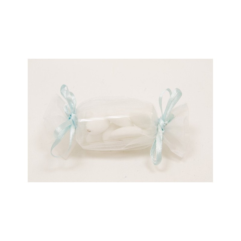 Sac organza bleu