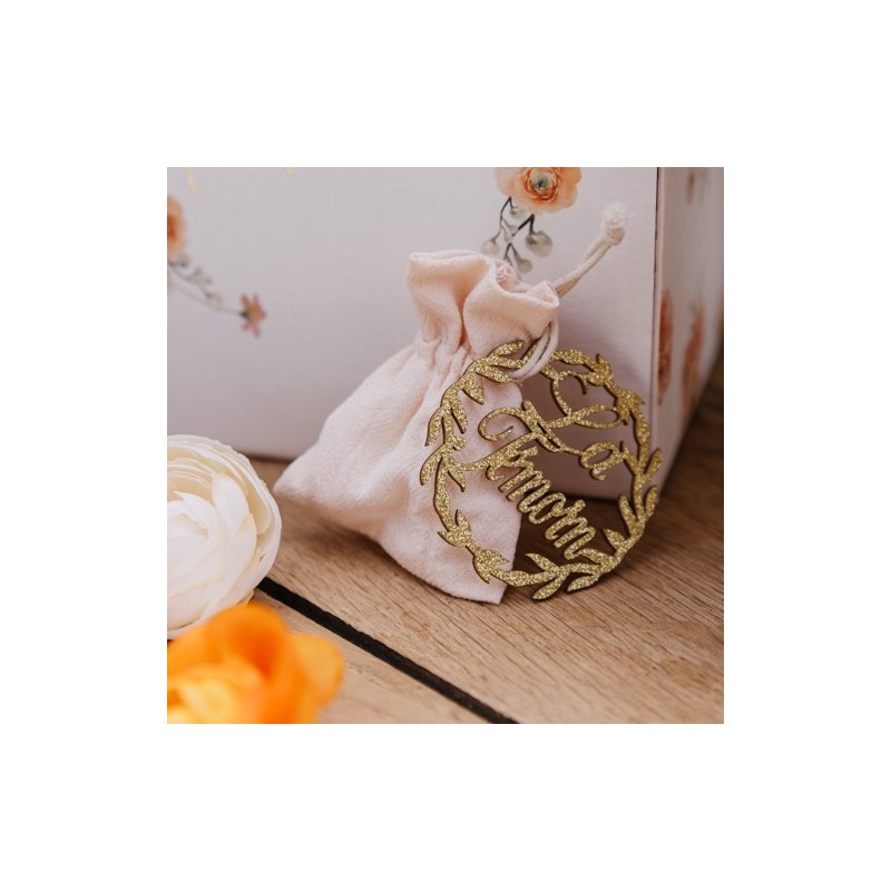 Pochons Coton Froissé Blush