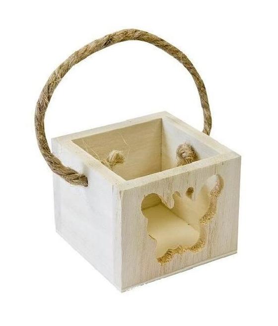  Paniers en bois ajoures papillon 