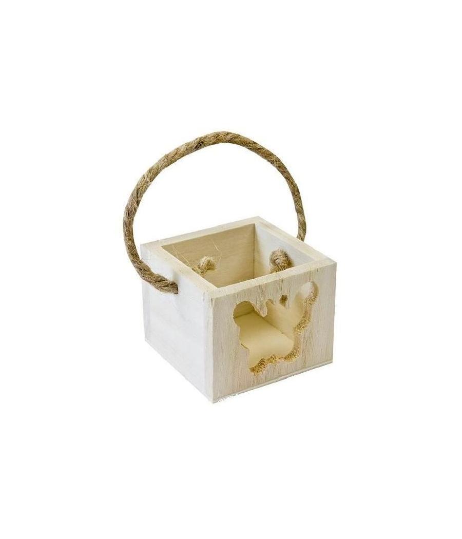  Paniers en bois ajoures papillon 