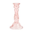 Bougeoir Astrid Verre Rose