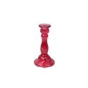 Bougeoir Astrid Verre Framboise
