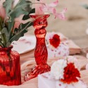 Bougeoir Astrid Verre Framboise