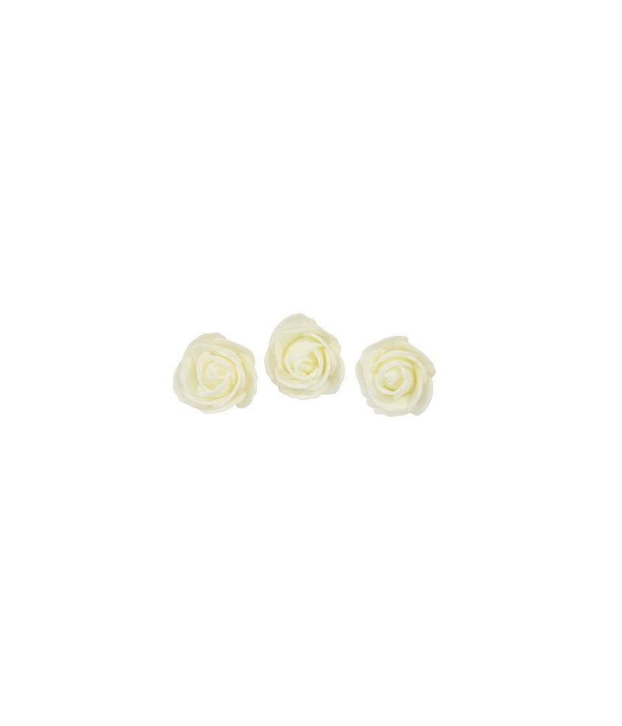 Roses adhésives x6 blanches