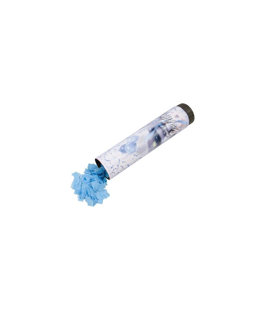Canon confetti papier naissance bleu