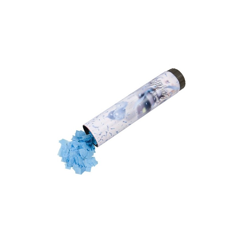 Canon confetti papier naissance bleu
