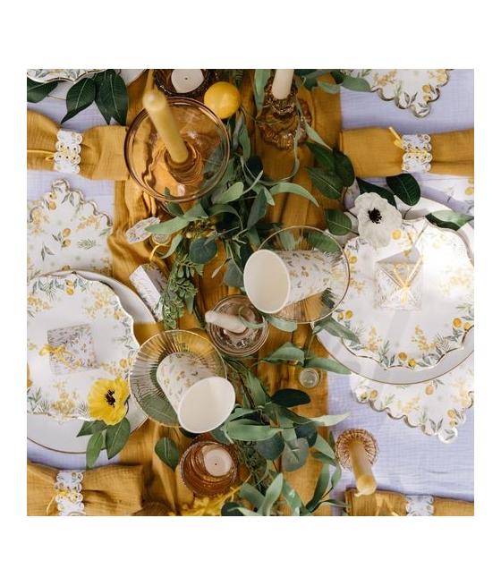 Guirlande Mimosa Citrons et Feuillages