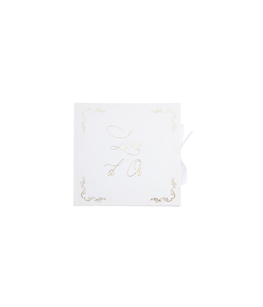 Livre d'Or Vintage Blanc et Or