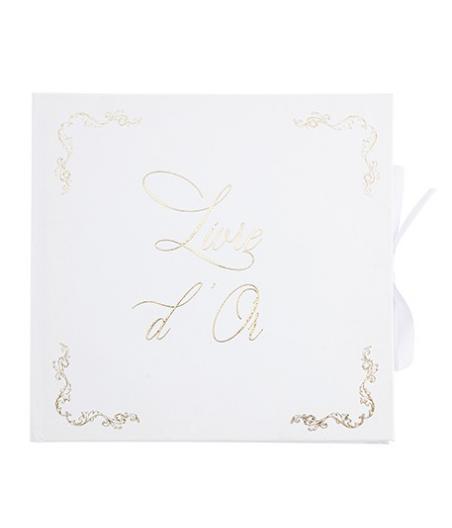 Livre d'Or Vintage Blanc et Or