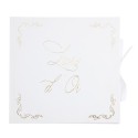 Livre d'Or Vintage Blanc et Or