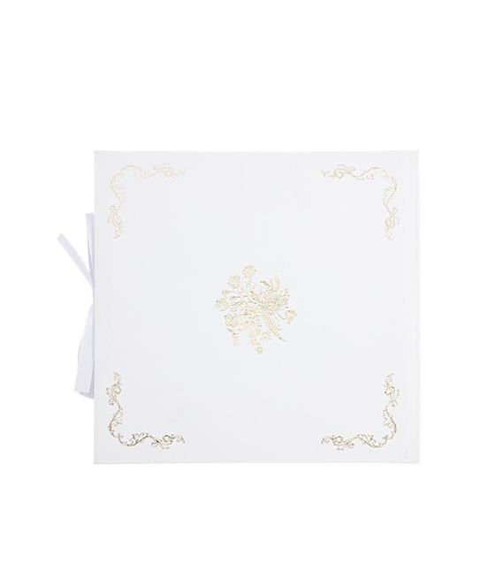 Livre d'Or Vintage Blanc et Or