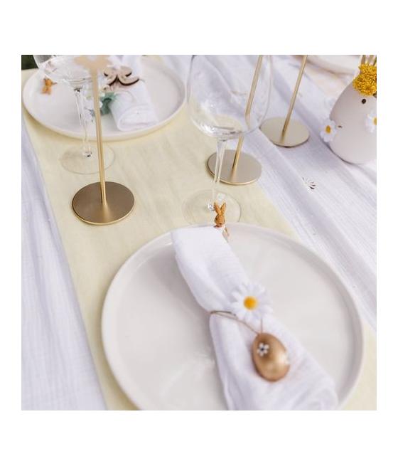 Chemin de Table Tissage Jacquard Jaune