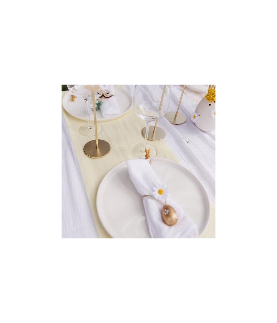 Chemin de Table Tissage Jacquard Jaune