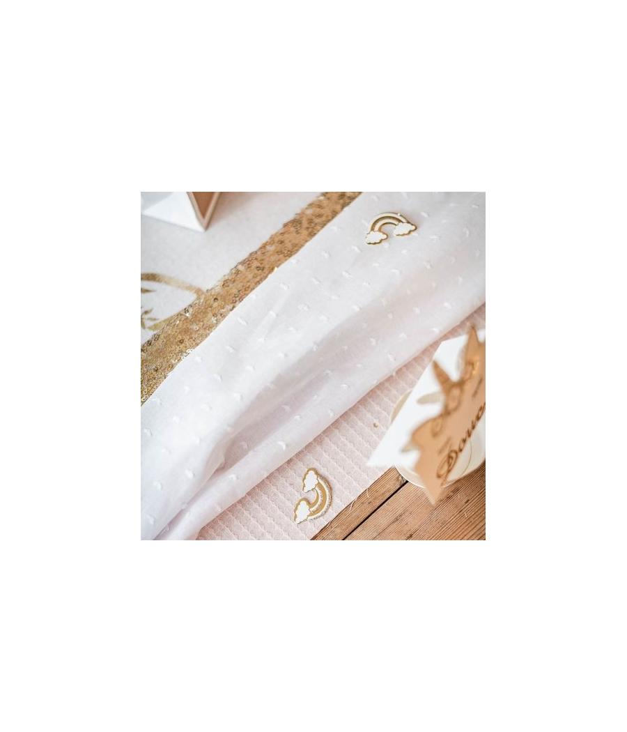 Chemin de Table Plumetis Blanc