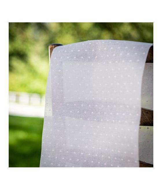 Chemin de Table Plumetis Blanc