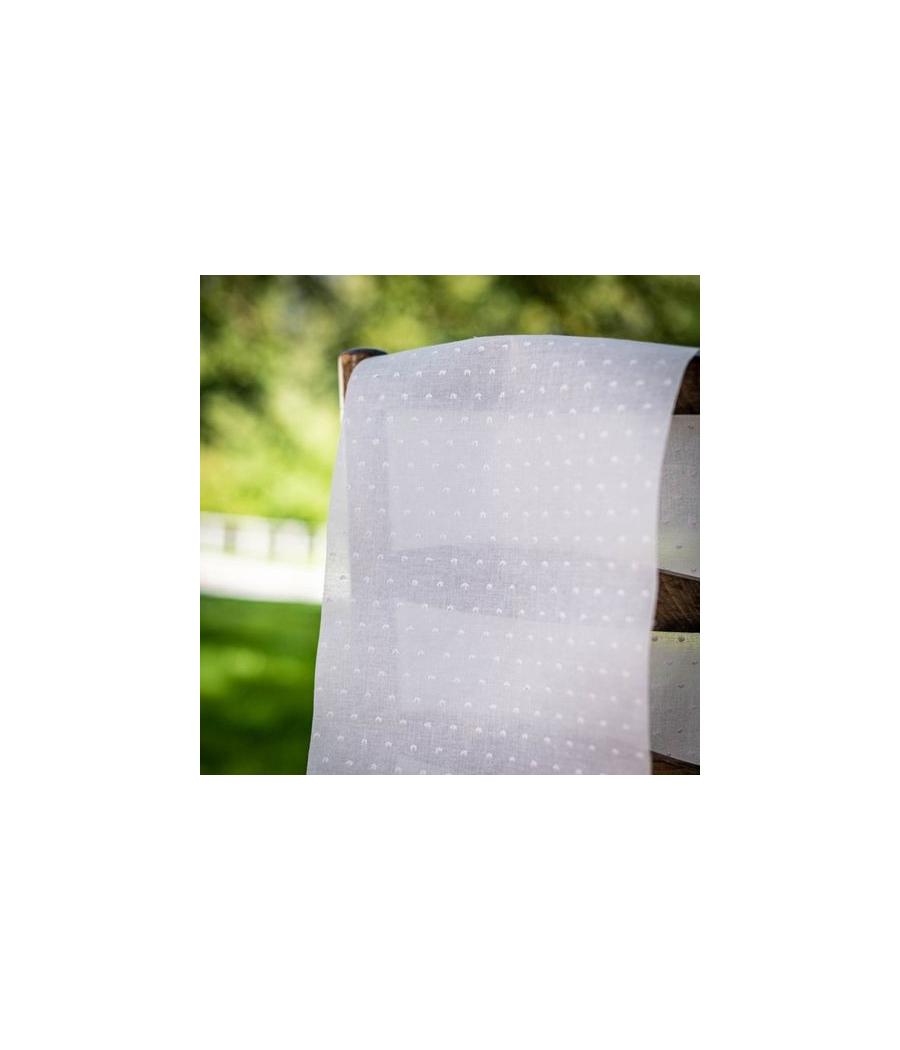 Chemin de Table Plumetis Blanc