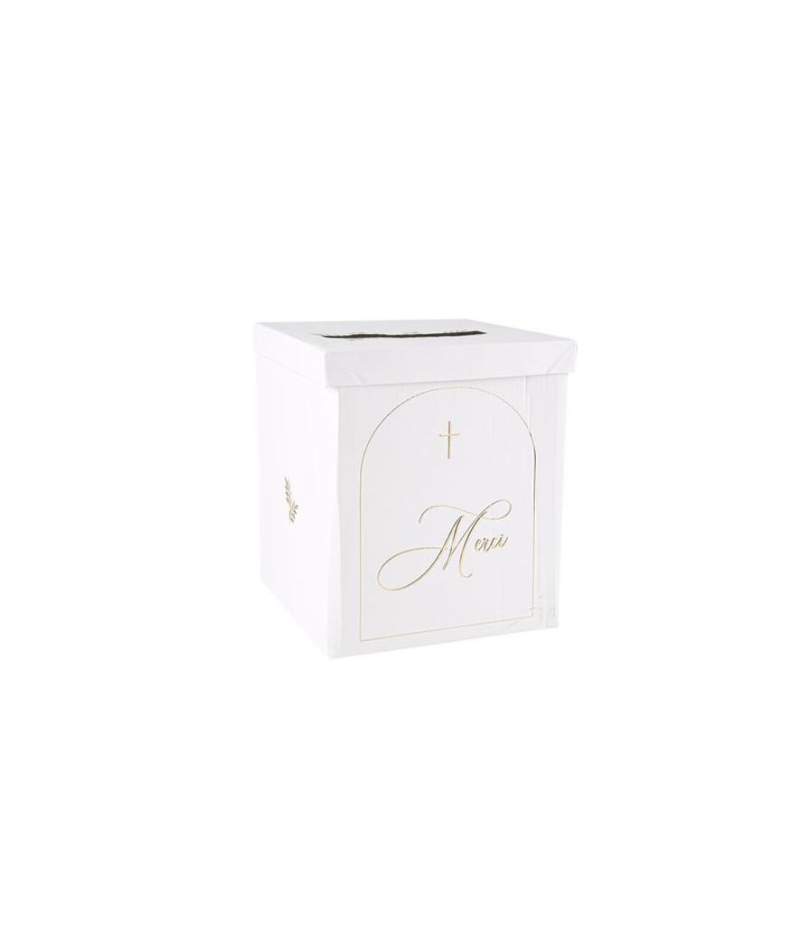 Urne Merci Pureté Blanche et Or
