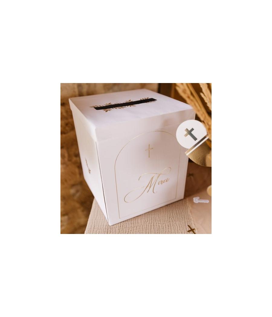 Urne Merci Pureté Blanche et Or