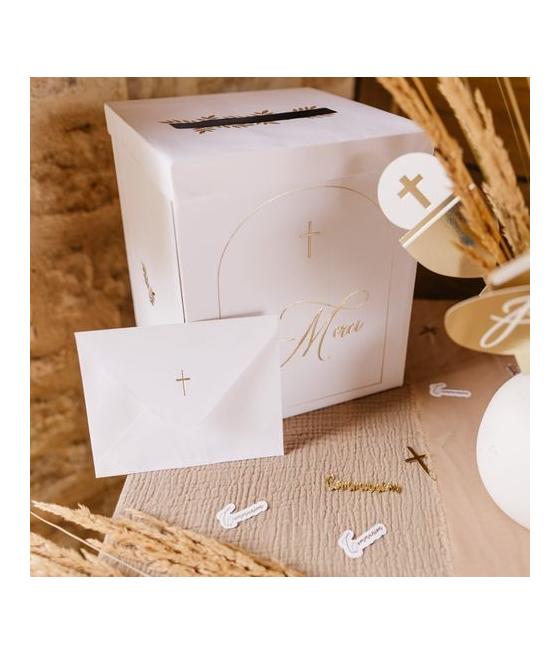 Urne Merci Pureté Blanche et Or